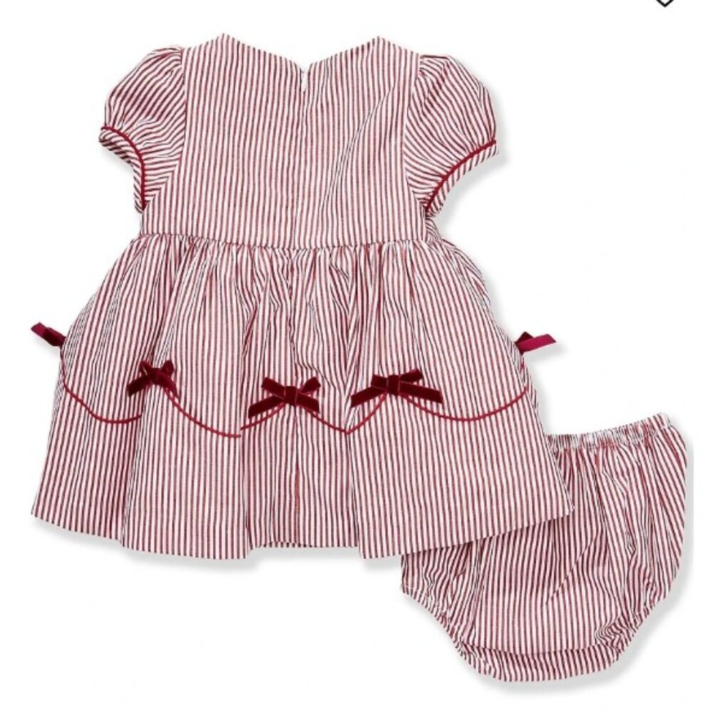 Edgehill Collection Christmas Samantha Candy Stripe Party Dress - Size 9M - Picture 3 of 9